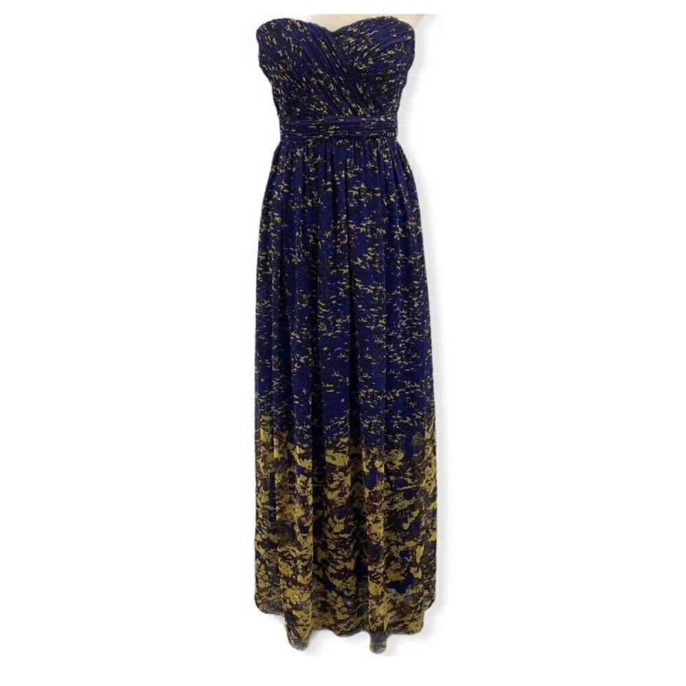 Anthropologie Minuet Strapless Maxi Dress